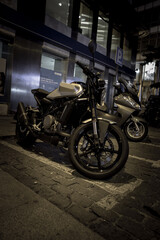 Fototapeta na wymiar Motorcycle in the street