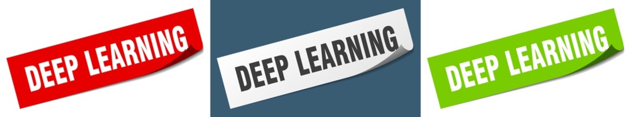 deep learning paper peeler sign set. deep learning sticker