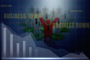 2d rendering Stock market online business concept. business Graph 

