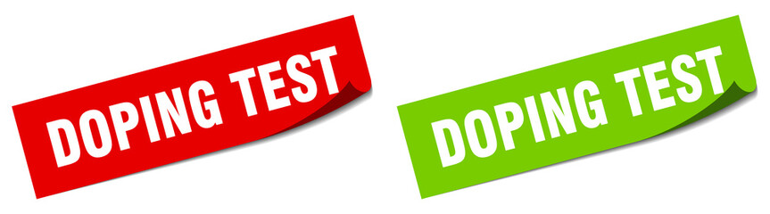 doping test paper peeler sign set. doping test sticker