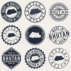 Bhuntan Travel Stamp Made In Product Stamp Logo Icon Symbol Design Insignia.