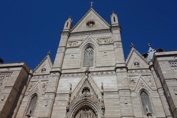 Fototapeta na wymiar Cathedral of Naples town in Campania, Italy