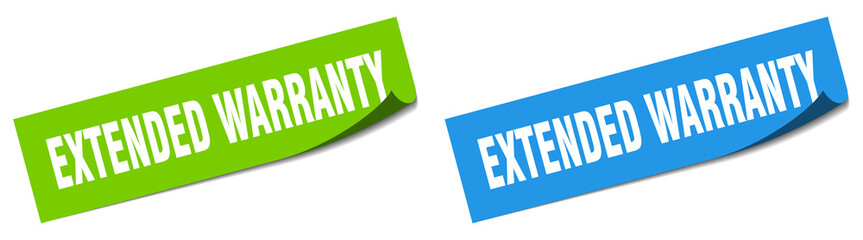 extended warranty paper peeler sign set. extended warranty sticker
