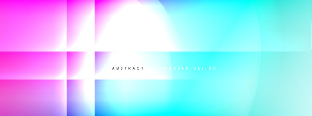 Naklejka premium Vector abstract background - circle and cross on fluid gradient with shadows and light effects. Techno or business shiny design templates for text