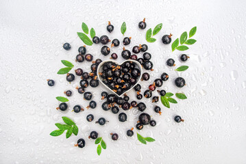 heart of berries template for greeting cards © Kate Prosvirnina