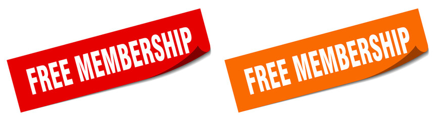 free membership paper peeler sign set. free membership sticker