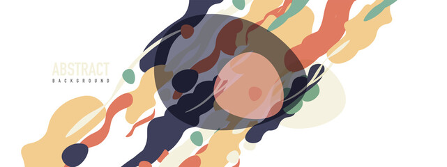 Trendy liquid style shapes abstract design, dynamic vector background for placards, brochures, posters, web landing pages, covers or banners