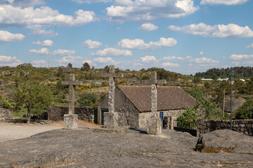 Fototapeta na wymiar Nossa Senhora da Lapa Sanctuary is a historic village located in the municipality of Sernancelhe in Portuga