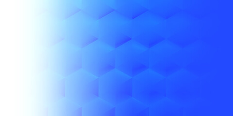 Blue abstract background with hexagonal elements