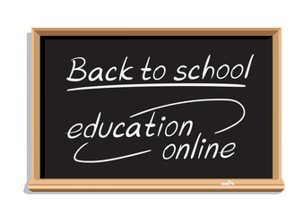 Obraz premium back to school online education text