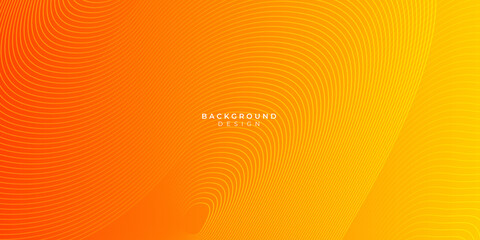 Orange abstract geometric background with curve wave lines