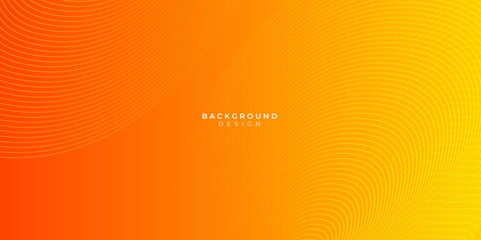 Orange abstract geometric background with curve wave lines
