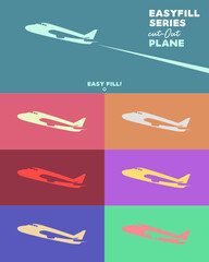 Fototapeta premium Set of different color styles easy to change color planes vector graphics