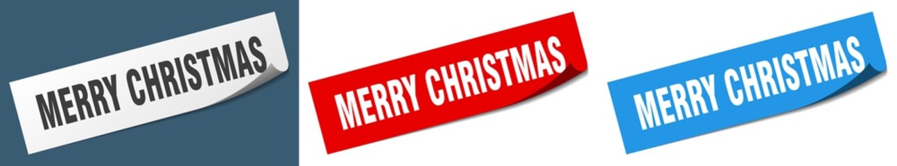 merry christmas paper peeler sign set. merry christmas sticker