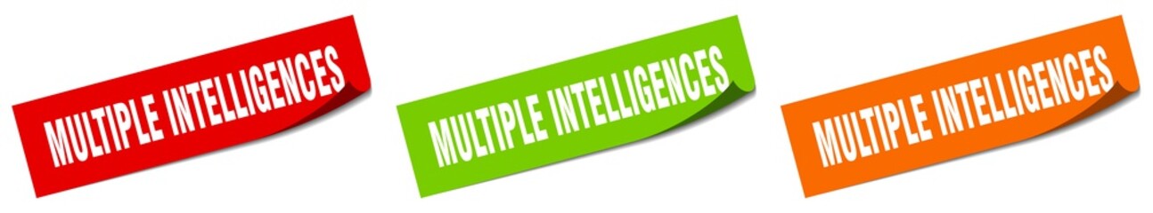 multiple intelligences paper peeler sign set. multiple intelligences sticker