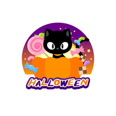 ハロウィン黒猫