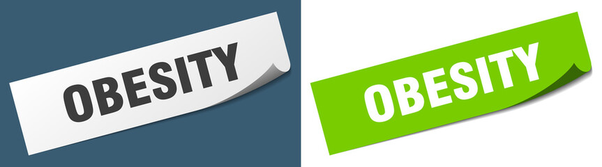 obesity paper peeler sign set. obesity sticker