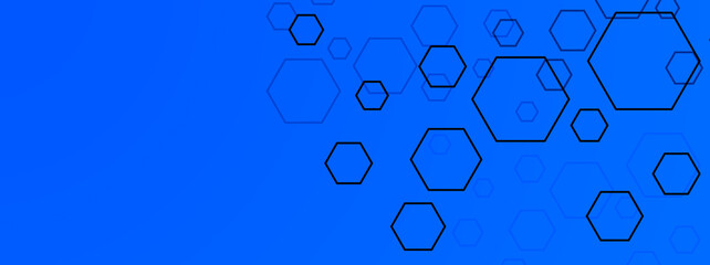 Beautiful business banner design with hexagons. Modern technology structure background