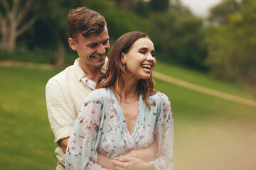 Obraz premium Couple in love at the park
