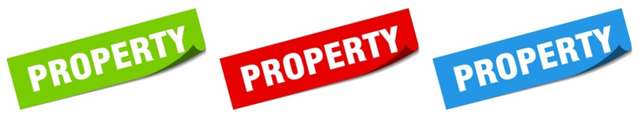 property paper peeler sign set. property sticker