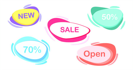 Sale banner templates design. Special offer tags. Cyber monday sale discounts. Black friday shopping icons. Best ultimate offer. Super shopping discount icons. Vector. Quotation bubble. 