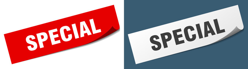 special paper peeler sign set. special sticker