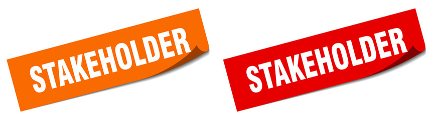 stakeholder paper peeler sign set. stakeholder sticker