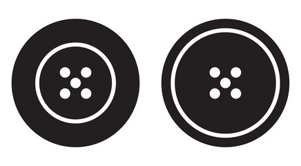 Sewing button icon set logotype. Vector isolated clothing button vector logo