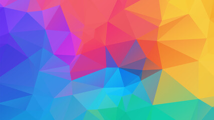 Polygonal geometric background. Low poly triangles mosaic. Abstract crystals backdrop. Vector template triangle pattern for web, presentations and prints.