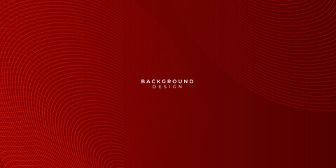 Abstract curve wave lines pattern technology on red gradients presentation background