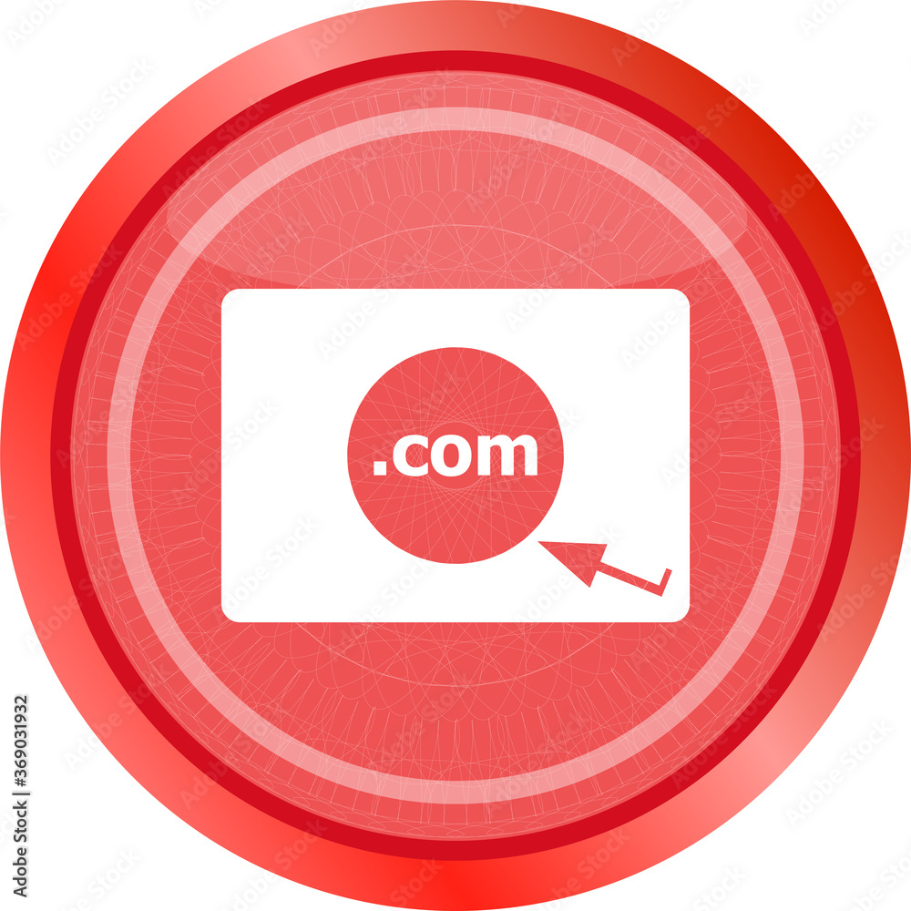 Poster domain com sign icon. top-level internet domain symbol