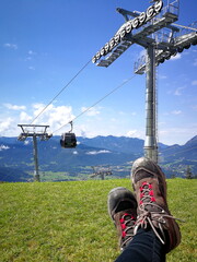 Obraz premium Lift station at the Jenner Alp, Germany, Bavaria