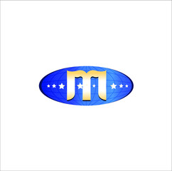 M wold monogram vector
