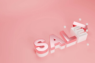 Sale Gift box 3D Background Concept Design.