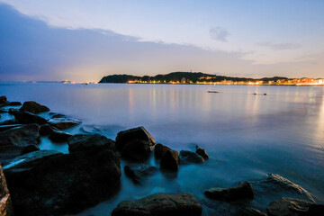 逗子海岸の夕日