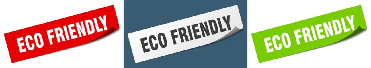 Fototapeta premium eco friendly paper peeler sign set. eco friendly sticker