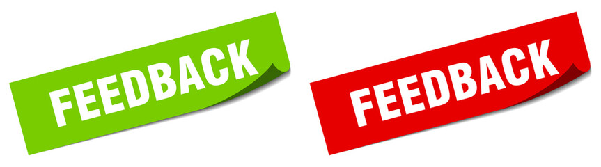 feedback paper peeler sign set. feedback sticker