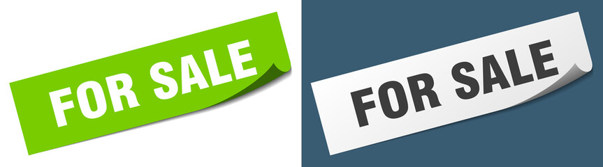 for sale paper peeler sign set. for sale sticker
