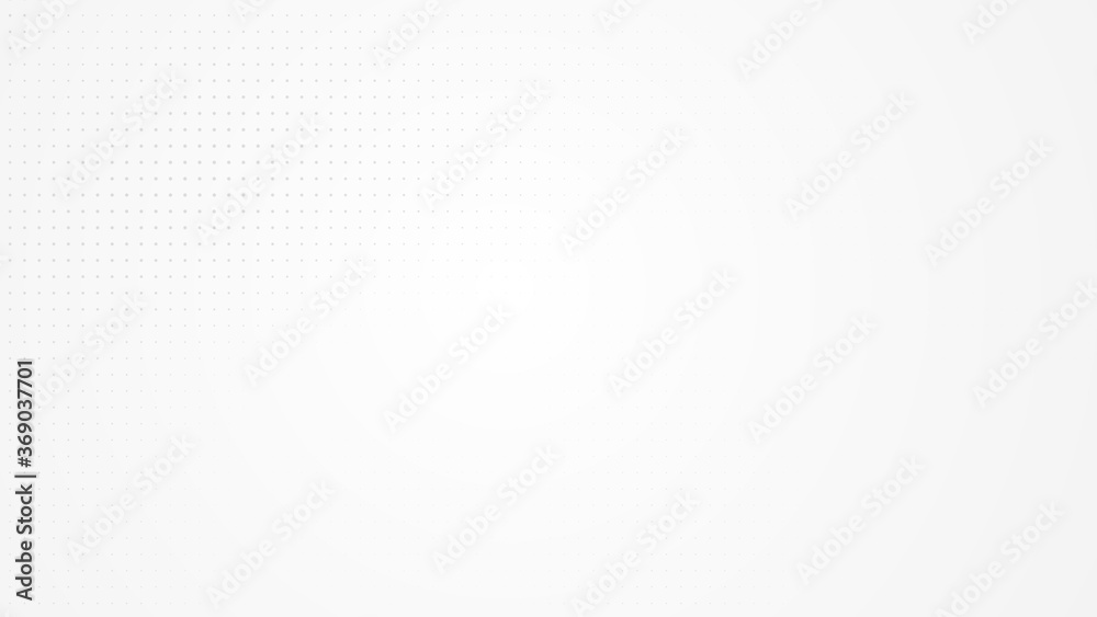 Wall mural dot white gray pattern gradient light texture background. abstract technology big data digital backg