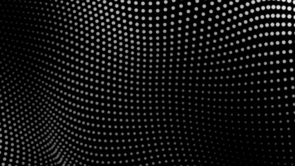 Dot white black wave technology texture background. Abstract big data digital concept. 3d rendering.