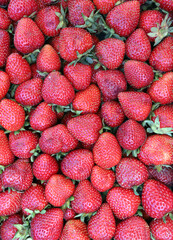 Strawberries full frame. Strawberry pattern.
