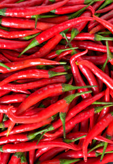 Close up,Fresh chilli (Red chilli) for cooking,Top view,Background.