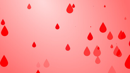 Medical health red blood drop pattern background. Abstract healthcare for World Blood Donor Day.