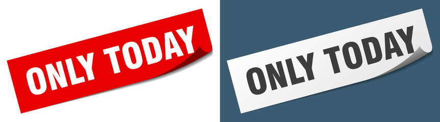 only today paper peeler sign set. only today sticker