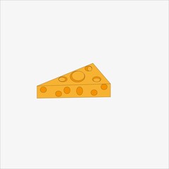 cheese flat icon. vector illustration