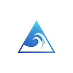 Fototapeta premium awesome waves logo vector illustrator