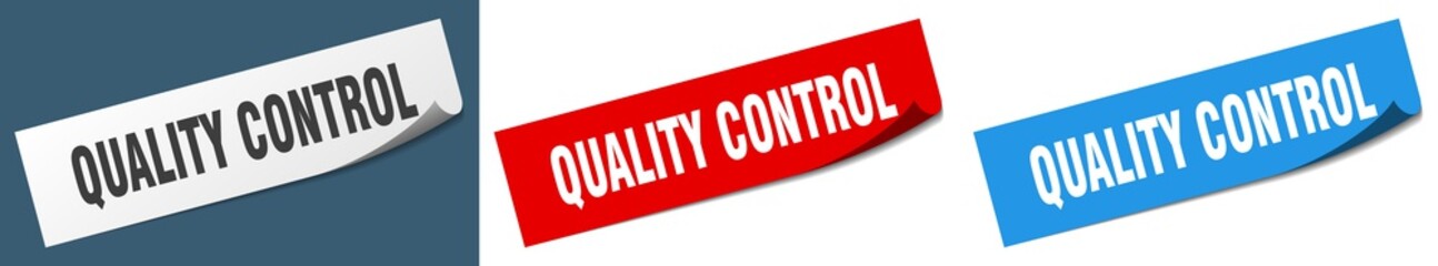 quality control paper peeler sign set. quality control sticker
