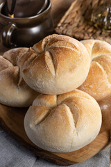 Fresh bread for breakfast.