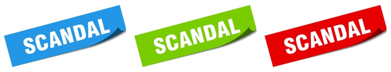 scandal paper peeler sign set. scandal sticker