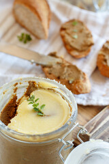 Sandwiches with homemade liver pate